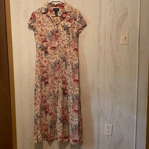 Floral Button Down Silk Maxi